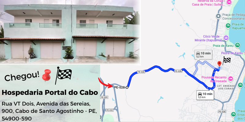 Mapa PE-28 com rota visual